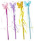 SAFIGLE 4Pcs Schmetterlings Feenstab：Zauberstäbe für Kinder Glitzer Stern Zauberstab Prinzessin Zauberstab - 28cm Mit GlitzerbäNdern für KostüMpartys, Geburtstagsfeiern Und Prinzessinnen-Mottopartys