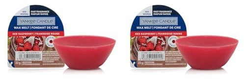 Yankee Candle Wax Melts | Red Raspberry | Up to 8 Hours of Fragrance | 1 Count, Red (Pack of 2)