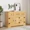 Sideboard, Wohnwand Modern Wandregal mit Türen Barschrank Kücheninsel mit Arbeitsplatte Geeignet für Wohnzimmer Badezimmer Flur Balkon Corona 112x43x78 cm Massivholz Mexikanische Kiefer