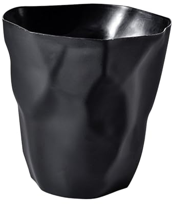 Milageto Mülleimer - Abfalleimer Creative, Großer Papierkorb mit Modernem Design für Büro, Haus, Küche, Schlafzimmer, Bad, Schwarz