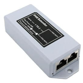 Rordigo 1 in 2 Out 100M Standard POE 100M Network Extender Cascad Repeater Rj45 Comply with IEEE 802.3AT/AF for IP Camera Accessories Parts