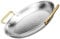 ANSNOW Spanische Paella-Pfanne, Doppelohren, Edelstahl, Antihaftbeschichtet, Unbeschichtete Bratpfanne, Bratpfanne, Meeresfrüchte-Paella-Topf, Servierpfanne Für Camping-Versammlungen/Silber/32Cm