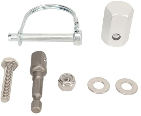 Top Wind Trailer Jack Crank Handle with Cordless Drill Adapter Aluminum Lift Handle for Curt 28921 1/2 Inch Shaft
