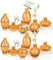 SAWOAKE Glass Bud Vases Set of 12, Small Diamond Vases in Bulk, Mini Flowers for Centerpieces, Vintage Bottle for Table Decorations, Wedding Decor, Reception, Home (12, Amber)