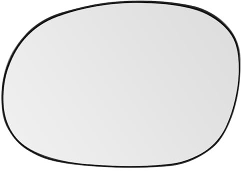 SENZEAL Cristal de Espejo Izquierdo para Citroen C2 C3 Pluriel Xsara Picasso Peugeot 1007 206 Lado del Conductor Calefactado con Placa de Soporte 8151GE 8151GF (Izquierda)