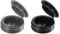 Sourcing Map 100pcs 4mm Plastic Hinged Screw Cover Caps, Fold Snap Covers for Covering Head (Black and Dark Grey)
