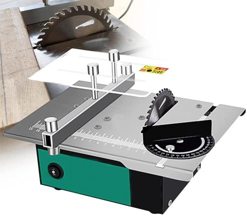 Kadxyan Kleine Tischkreissäge, multifunktionale Tischkreissäge, 2000–12000 U/min, handgefertigte Heimwerker-Hobbymodell-Schneidemaschine zum Schneiden von Holz, Metall, Kunststoff, Schnitttiefe 40 mm