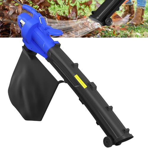 Souffleur de Feuilles 3500W - Aspirateur de Feuilles d'extérieur léger avec Sac de 35L - Tubes télescopiques - Vitesse Variable - Assemblage Facile par clic et Bouton de démarrage Rapide - Câble de