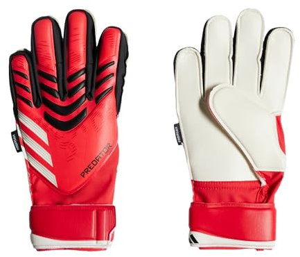 adidas Unisex Match Kids Fingersave Torwarthandschuhe Pure Ruby/Lucid Red/Black 3 1/2