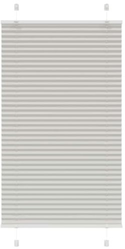 vidaXL Plissee Hellgrau 70x100 cm Stoffbreite 69,4 cm Polyester, Faltrollo, Klemmfix, Plisseerollo, Jalousie, Rollo, Plisseerollo für Fenster