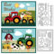 DELORIGIN Stanzformen Mit Bauernhoftraktor Kartenherstellung Schablone Scrapbooking Prägevorlage Stanzformen Für Grußkarten Bastelpapier Alben Einladungen Dekoration