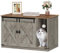 Hzuaneri Katzenschrank, Katzenklo Schrank, Versteckte Katzentoilette Kabinett Möbel mit Katzenglocke, Indoor-Katzenhaus, 100 x 55 x 63 cm, für Flur, Schlafzimmer, Vintagebraun Und Greige CB85205X