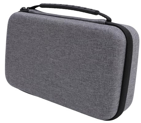 Protective Hard Carrying Case for Mini M4, Beelink, GEEKOM Desktop Computer 2024 with Handle, Double Zipper, Mesh Pocket, Gray, EVA + Nylon Material, Charger and Accessories