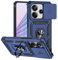Funda para Xiaomi Redmi Note 9 Pro/Redmi Note 9S, 360 Grado Antigolpe Carcasa Capa Doble Case, con Cubierta Deslizante de la Cámara, Soporte Giratorio de 360 ° y Funda Protectora TPU de Silicona,Azul