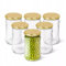 Glass Jars 315ml – Set of 6 Vintage Storage Jars with Golden Lids | Ideal for Preserves, Jam, Pickles, Dry Goods | Airtight & Reusable | Classic Kitchen Style