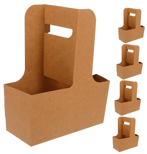 GALPADA 10piezas Botellas De Cerveza Portavasos Reutilizables Kraft Con Asa Para Leche y Té