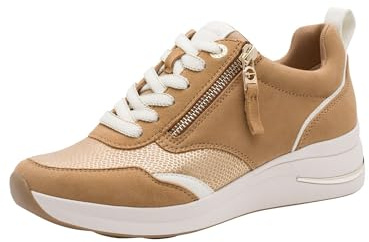 Tamaris Damen Wide Fit Damen Sneaker flach mit Schnürsenkeln mit Reißverschluss