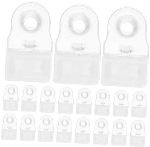 DIYEAH 20pcs Wardrobe Fixing Clamp Glass Retainer Clips Mirror Holder Cabinet Door Retainer Clips Hardware for Home