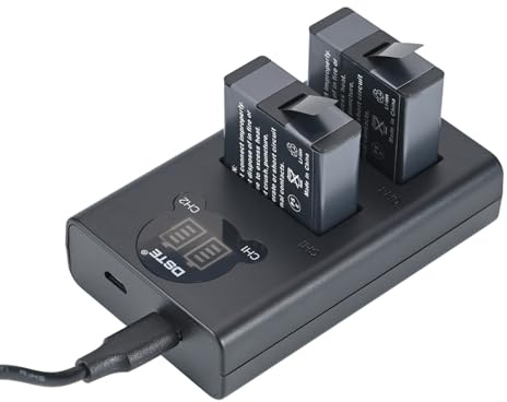 DSTE 2-Pack AHDBT-1301 Battery with Dual Charger Compatible for GoPro Hero 13 Camera