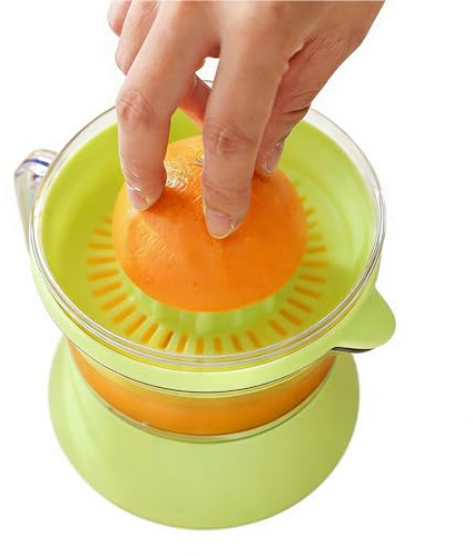 KUNBBEUR USB Portable Juicer Electric Citrus Juicer for Oranges, Lemons & Limes Automatic Orange Squeezer with Travel Case Compact, Easy Clean for Desk, Office, Dorm, Camping & Travel (green)