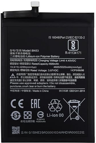 Mobile TM Compatible con Batería de Reemplazo para Xiaomi Redmi Note 9 Pro/Redmi Note 10 Pro Max (BN53)
