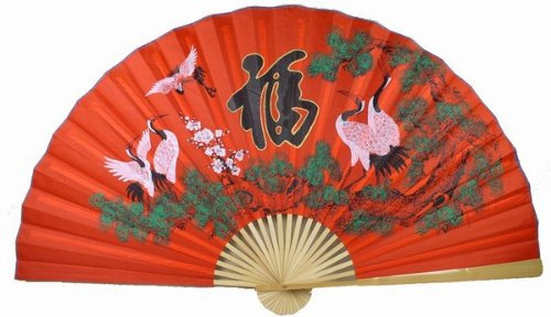 Asian Home Fan-Fu - Ventilador de pared (88,9 cm), diseño oriental