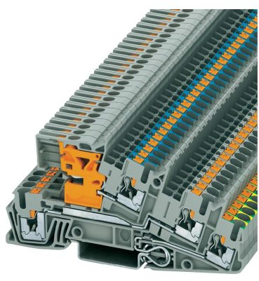 Phoenix Contact Schutzleiterklemme, 5-polig, Einstecken-Anschluss, 12 AWG, Grau, Packung a 50 Stück