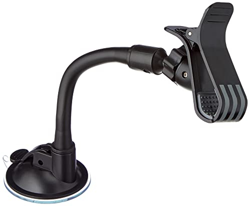 SYSTEM-S Coche Parabrisas Parabrisas Soporte con Cuello de Cisne Ajustable Ventosa & Abrazadera para Smartphone Navi Universal