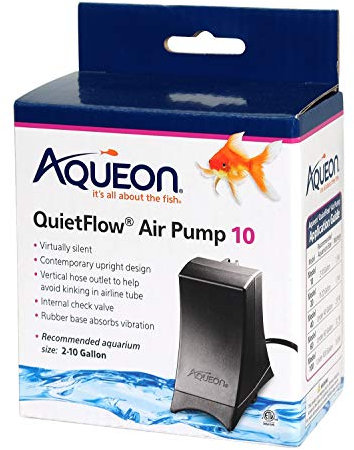 Aqueon Quiet Flow 10 Aquarium Air Pump, 2-10 Gallons