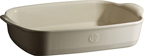 Emile Henry Eh029552 Plat à Four Rectangulaire Céramique Beige Argile 36 X 23 X 7 cm