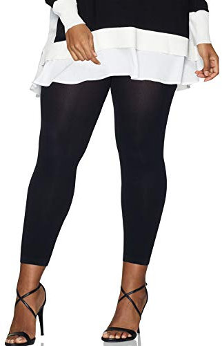 Hanes Curves Collants sans Pieds, 80 deniers, Noir, 3X /4X Femme