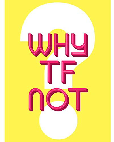 Why TF Not Question Art Print Canvas Premium Wall Decor Poster Wand Deko