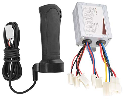 Ejoyous Motor Brushed Speed Controller, Controller Gasgriff Scooter Speed Brush Controller mit Lenker für Elektrische Überholung für Elektro-Fahrrad Roller Dreirad