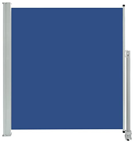 vidaXL Seitenmarkise Ausziehbar Sonnenschutz Sichtschutz Windschutz Seitenrollo Markise Seitenwandmarkise Balkon Garten Terrasse 140x300cm Blau