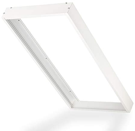 Popp® Kit de Superficie para Panel 30x60 con Marco blanco Fabricado en Aluminio, Kit para Techos Accesorios Led *Panel NO incluido(30x60cm)