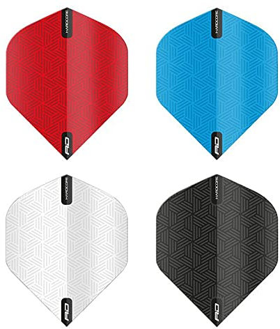 Red Dragon Hardcore Selection Pack, extra dicke Standard-Dartpfeil-Flights, RD einfarbig