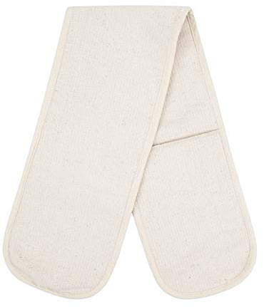 100% Cotton Double Oven Professional Glove For Household Kitchen and Commercial Use Chef Catering Restaurant School College University Canteen Pot Holder Heat Resistant Mitt 7 x 36 (18cm x 91cm)
