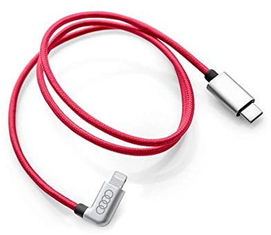 Audi 8S0051435K Ladekabel Kabel Anschlusskabel Verbindungskabel gewinkelt, rot