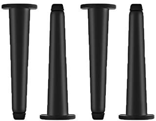 DLLY 4X Pieds De Meuble,Pattes De Table en Métal,Pieds De Remplacement Stables,pour Lits,Armoires,Chaises,Hauteur Réglable,Pattes De Canapé Solides,Durables,Imperméables,Noir,10cm/4in