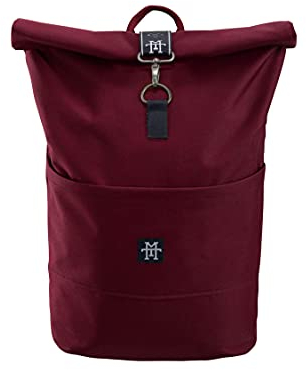 Manufaktur13 M13 RollTop - wasserdichter Roll Top Rucksack (20L), Kurierrucksack mit Innenfach, wasserabweisendes Material, verstellbare Gurte (VINO TAPED)