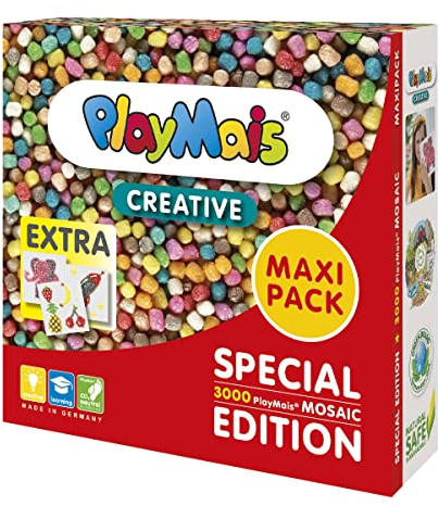 Playmais MAXI PACK Creative für Kinder ab 3 Jahren | Motorik-Spielzeug mit 3.000 Vorlagen | Fördert Kreativität & Feinmotorik…