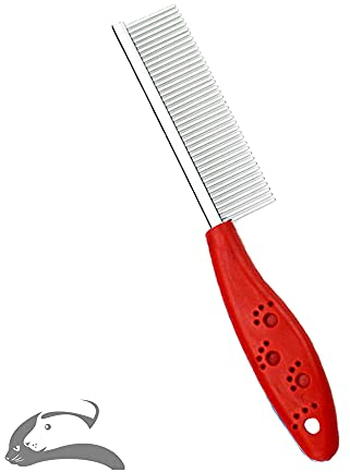 Sorxine peigne pour chats et chiens, peigne à chat, 1 pièce (rouge)