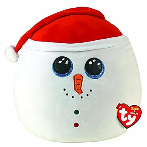 Ty Schneemann Squish Kissen, 30-35 cm Mehrfarbig