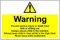 Warning high chair safety sign - Self adhesive sticker (150mm x 100mm)