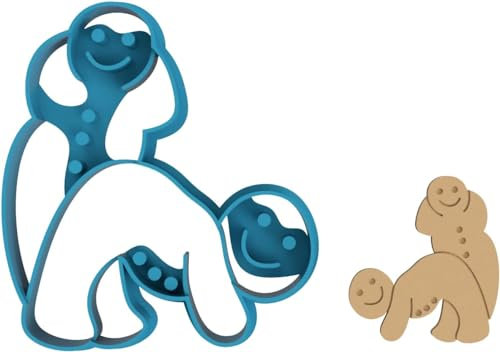 Freche Knopf-Cartoon-Ausstechform im Doggystyle, lustige erwachsene Innapropriate Kamasutra Sexposition (0046) (10,2 cm)