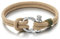 Acero Tornillo Grillete del Ancla, Beige Marrón Pulsera del Abrigo Cuerda Trenzado, Náutico Marinero Pulsera