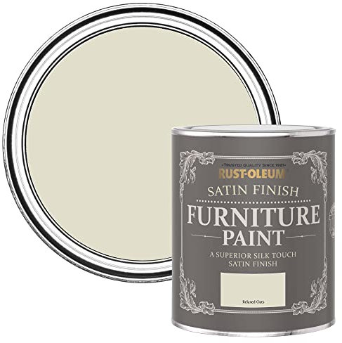 Rust-Oleum Beige Furniture Paint in Satin Finish - Relaxed Oats 750ml