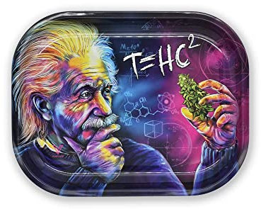 Einstein T=HC #2 Rolling Tray Small - Bandeja giratoria, bandeja para migas, 18 x 14 x 1,5 cm