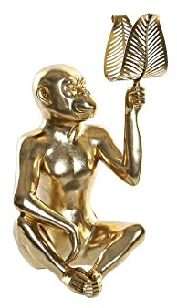 DKD Home Decor Dekorative Figur der Marke Goldenes Harz AFFE (27 x 25 x 43,5 cm) (Referenz: S3019614)