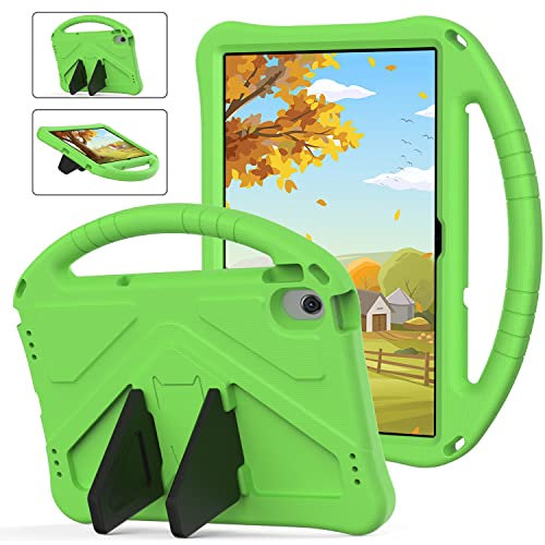 Eabhulie Case for Lenovo Tab M10 Plus 3rd Gen 10.6 TB125FU/T28f, Kids Friendly Durable Lightweight Handle Stand Shockproof Protective Cover Green